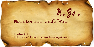 Molitorisz Zsófia névjegykártya